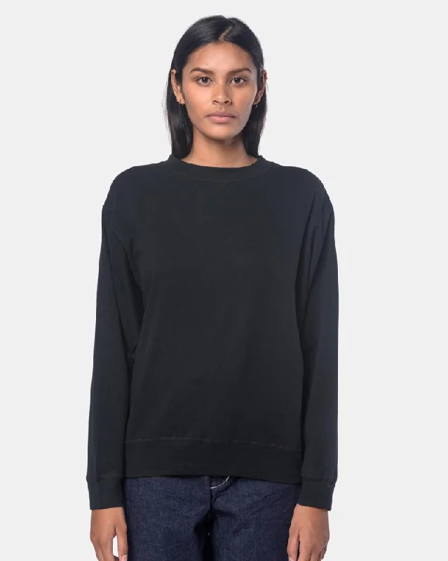 Adjustable Blouses for Fit -Wide Sweatshirt in Black