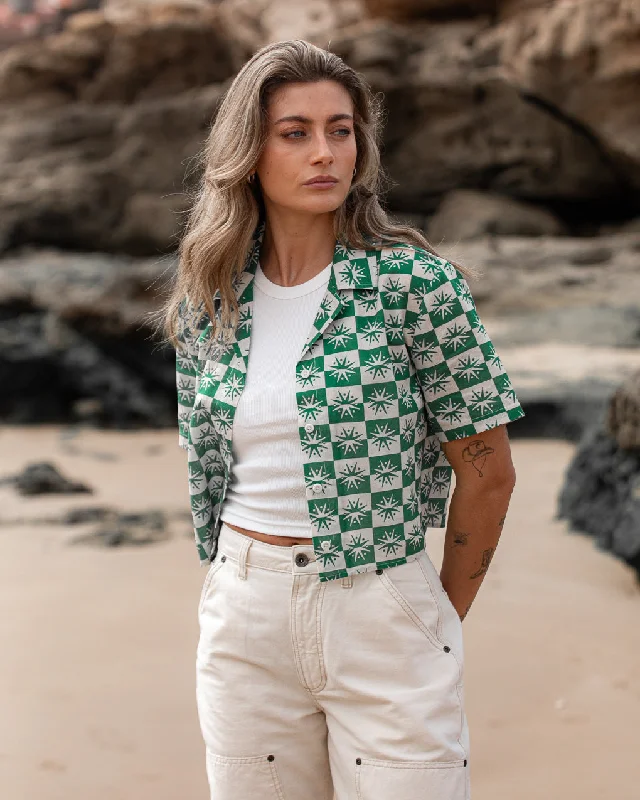 Green Blouses for Nature -Sundial Bowling Shirt