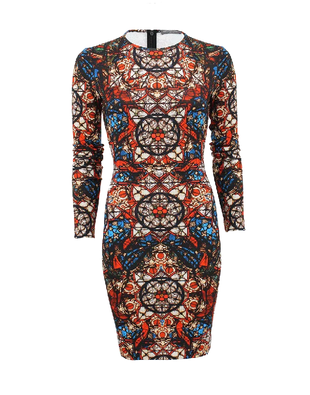 Capri Dresses for Playful -Long Sleeve Stained Glass Dress