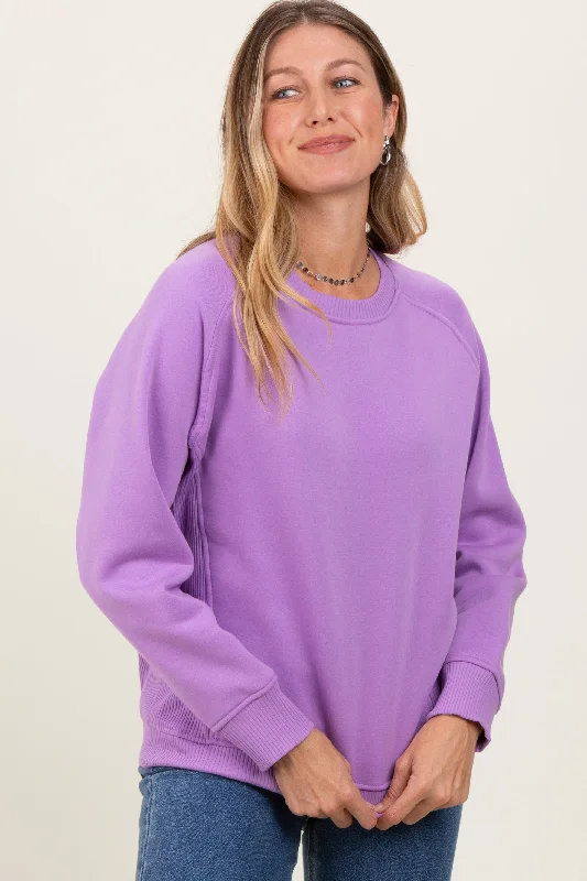 Formal Blouses for Business -Lavender Fleece Sweatshirt