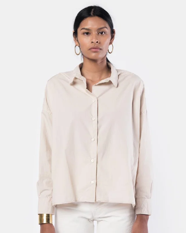 Henley Shirts for Relaxed -Wide Shirt in Light Beige