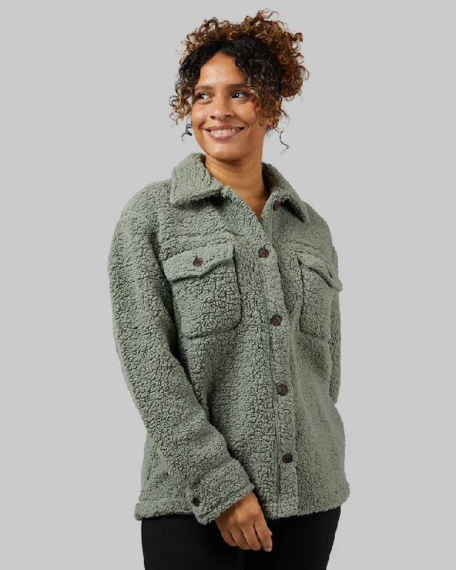 Dress Shirts for Formal Look -WOMEN'S COZY SHERPA SHIRT JACKET