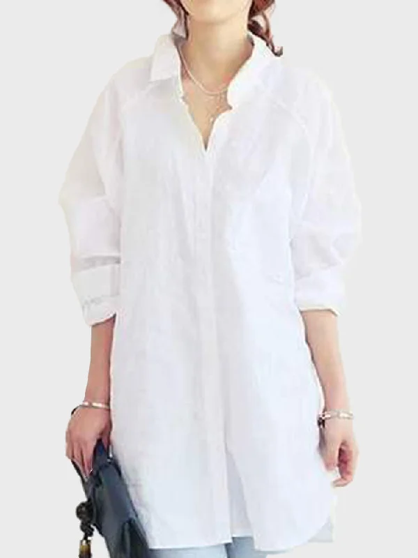 Casual Shirts for Everyday -Spring Oversize Linen Shirt