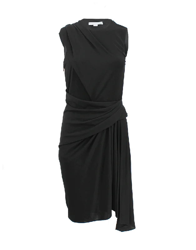 Vintage Dresses for Nostalgia -Sleeveless Twisted Drape Front Dress