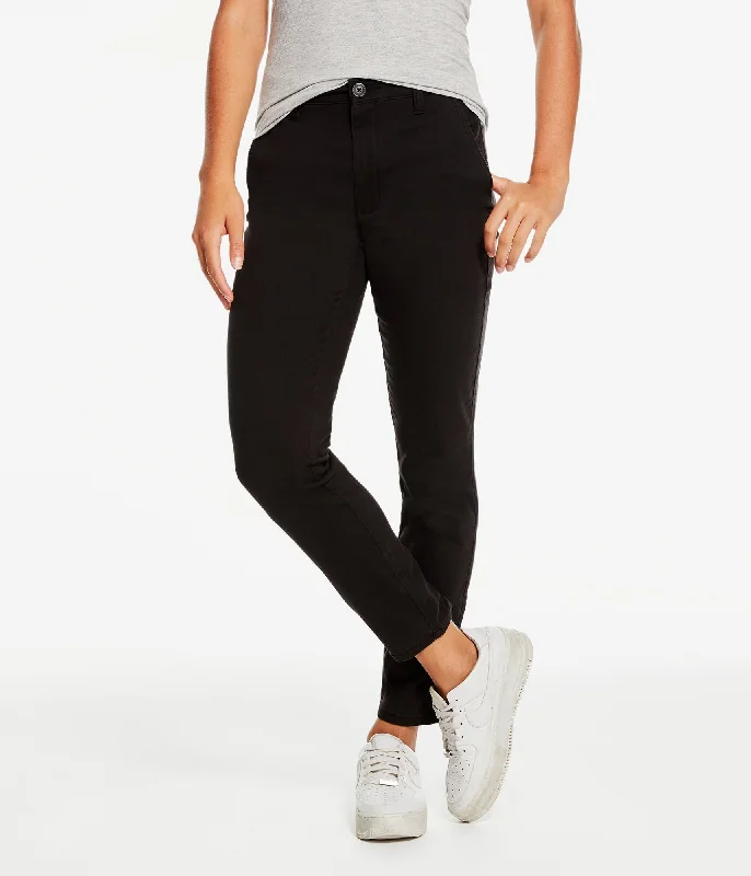 Stretch skinny tight trousers for women with full-length design and modern flair -Aeropostale Womens Slim High-Rise Twill Pants